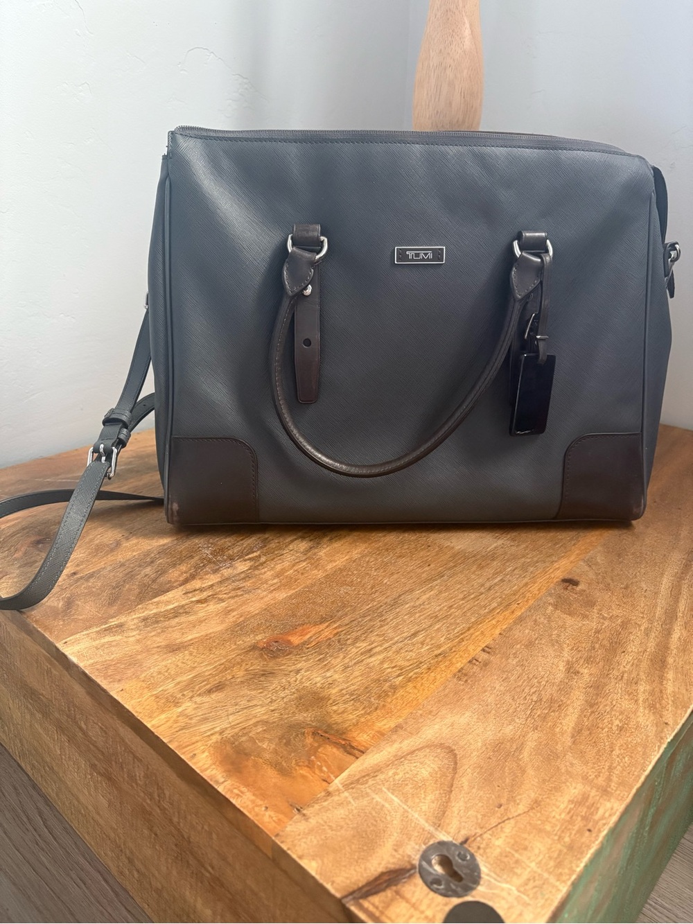 Tumi Villa Leather Travel Laptop Carryall Bag